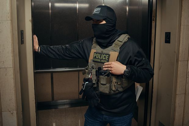 A federal immigration agent