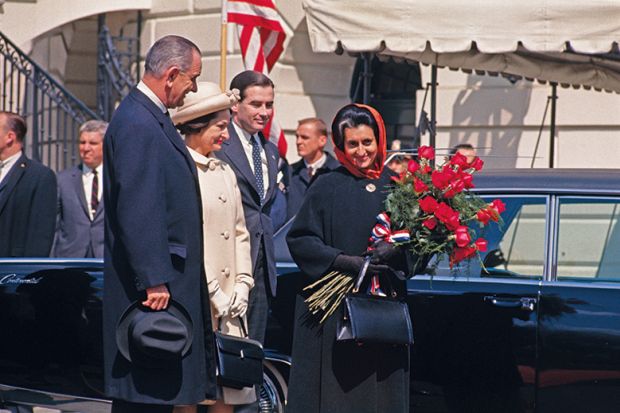 Lyndon B. Johnson and Indira Gandhi