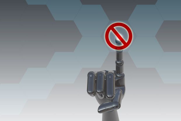 Robot pressing no Robot pressing no
