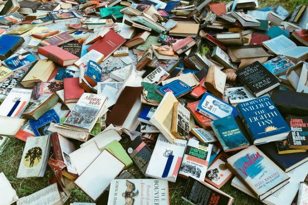A pile of abandoned books A pile of abandoned books