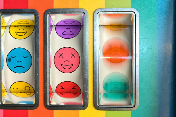 Slot Machine With Emoji Emoticons Close Up Slot Machine With Emoji Emoticons Close Up