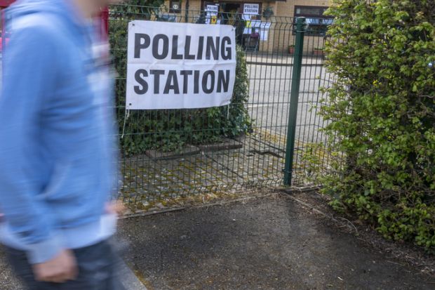 Polling station signs in UK Polling station signs in UK