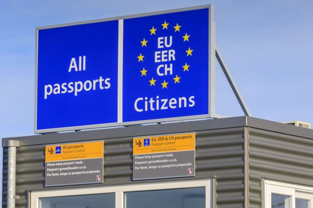 Border crossing between UK and European Union Border crossing between UK and European Union