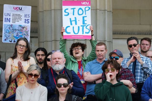 Dundee university workers rally outside the Scottish Trade Union Congress at the Caird Hall on April 29, 2025 Dundee university workers rally outside the Scottish Trade Union Congress at the Caird Hall on April 29, 2025