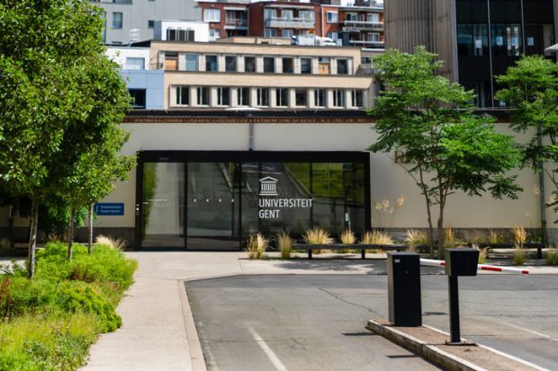 The exterior of Ghent University