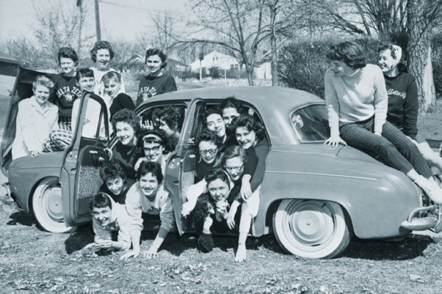 Sorority sisters pack into tiny Renault