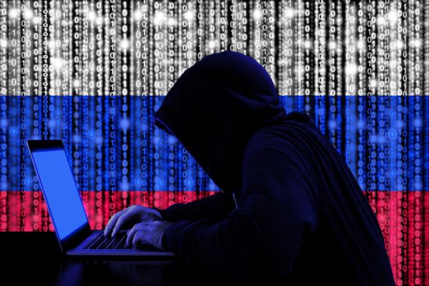Hacker from russia at work