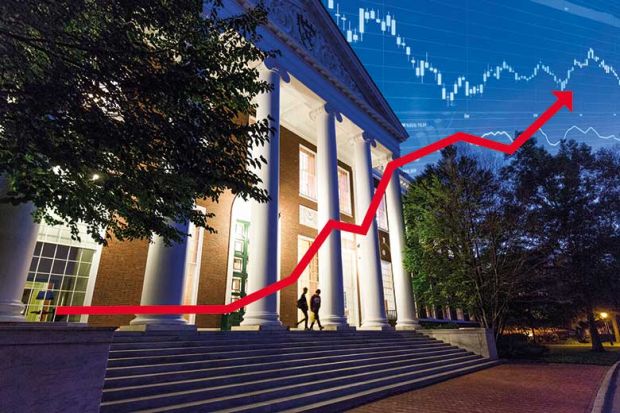 Harvard University with graph and figures