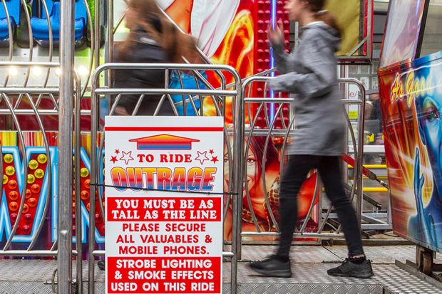 Height restrictions to ride on Outrage: You must be as tall as this line to ride. To illustrate minimum entry requirements to universities. Height restrictions to ride on Outrage: You must be as tall as this line to ride. To illustrate minimum entry requirements to universities.