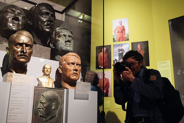 Busts of Adolf Hitler in the ‘Hitler and the Germans Nation and Crime’ exhibition in Berlin