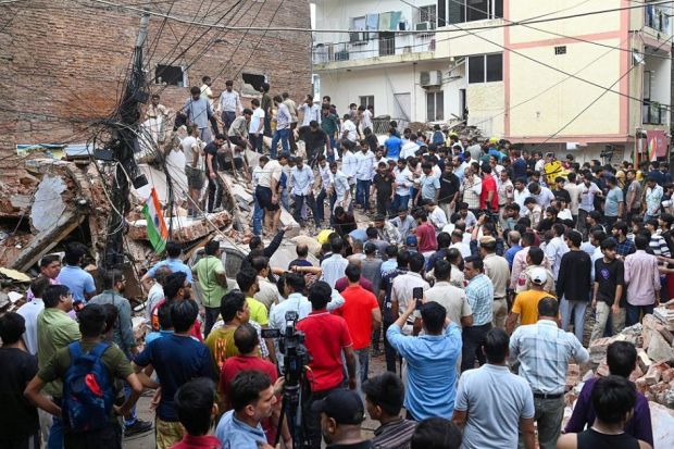 Hostel Collapses In Delhi's Satya Niketan Area Hostel Collapses In Delhi's Satya Niketan Area