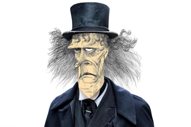 Illustration of Laurie Taylor as an undertaker (9 August 2018)