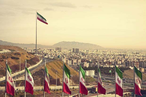 Iran flags in Tehran
