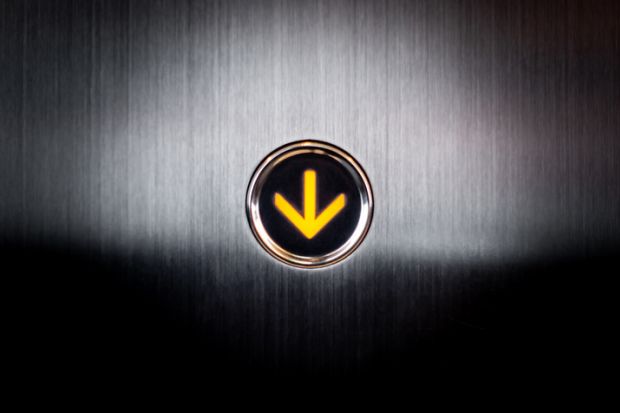 Going down button in lift