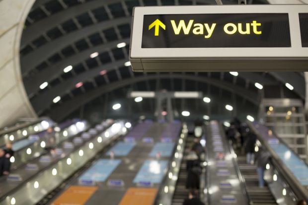 'Way out' sign 'Way out' sign