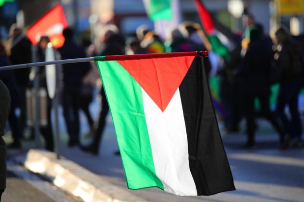 A Palestinian flag A Palestinian flag