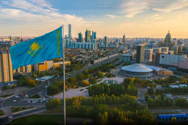 Astana city, with a view of the city downtown, the Capital circus and business buildings Astana city, with a view of the city downtown, the Capital circus and business buildings