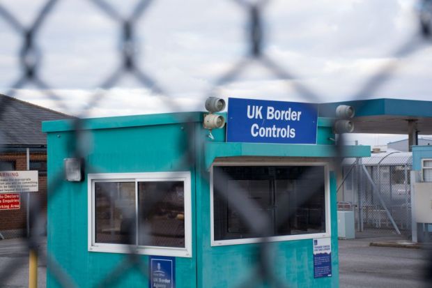 UK Border control checkpoint immigration