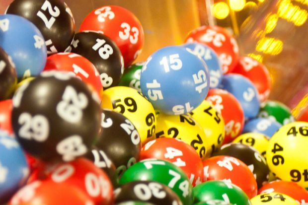 Lottery balls close-up