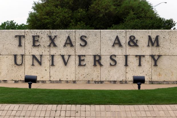 Sign at Texas A&M University