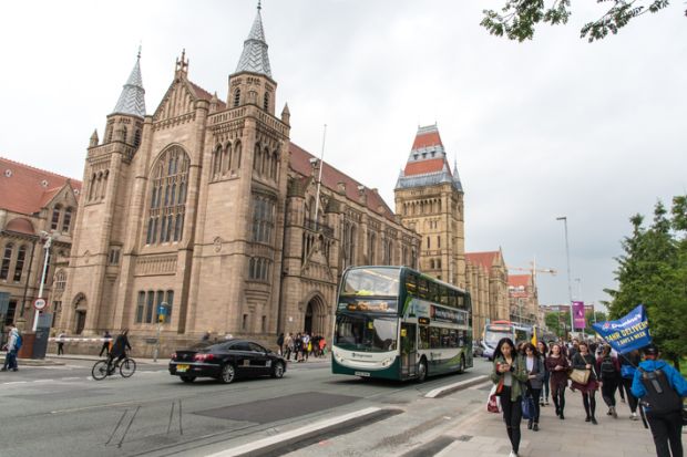 Manchester University main campus building at Oxford road Manchester University main campus building at Oxford road