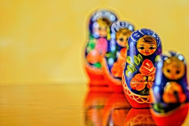 Russian dolls of different sizes