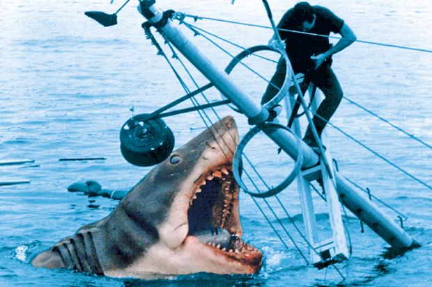 Filming scene from Jaws