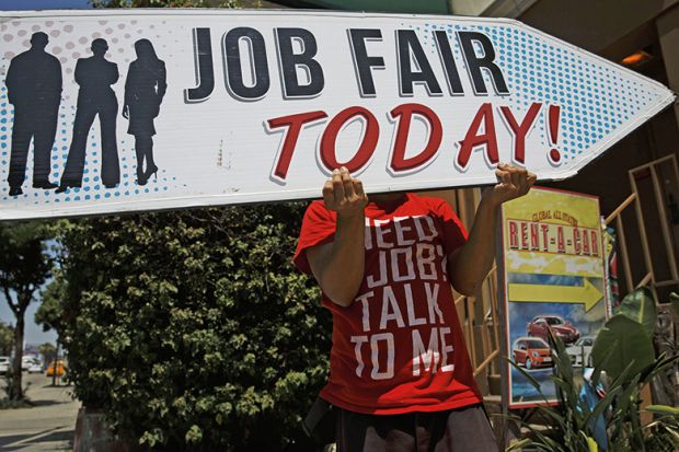 A job fair sign A job fair sign
