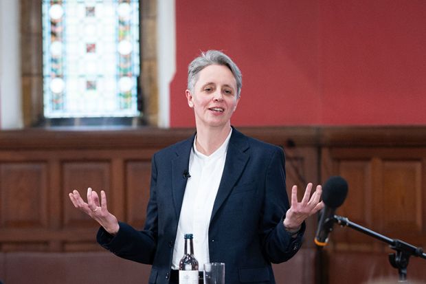 Kathleen Stock at Oxford Union, Oxford, UK