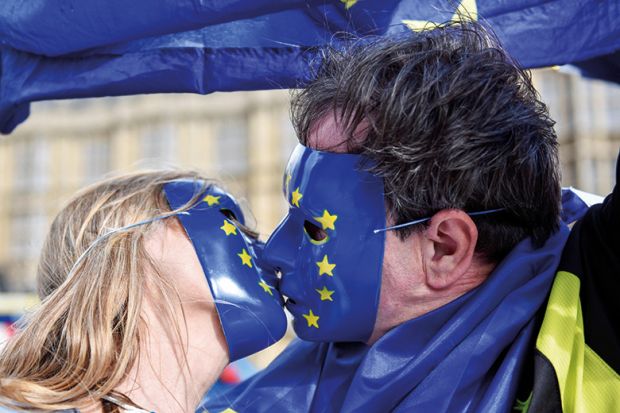 Kissing in EU masks