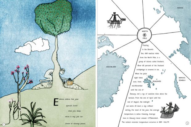 Lauren Redniss illustrations in Thunder and Lightning, 2016 Lauren Redniss illustrations in Thunder and Lightning, 2016