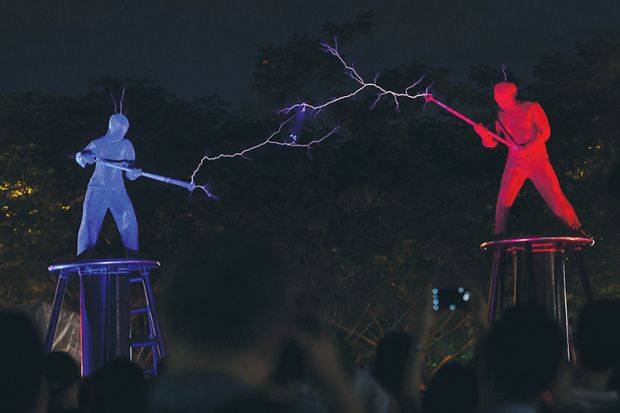 Performers in Singapore Night Festival