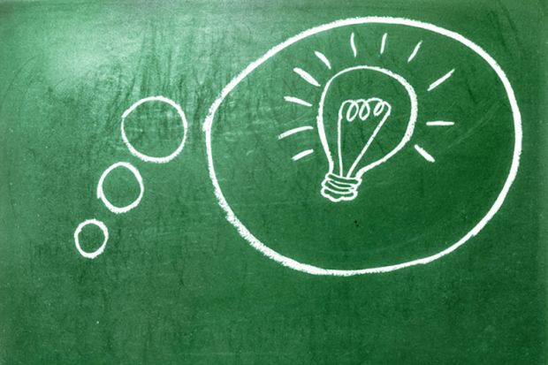 An illustration showing someone having a bright idea An illustration showing someone having a bright idea