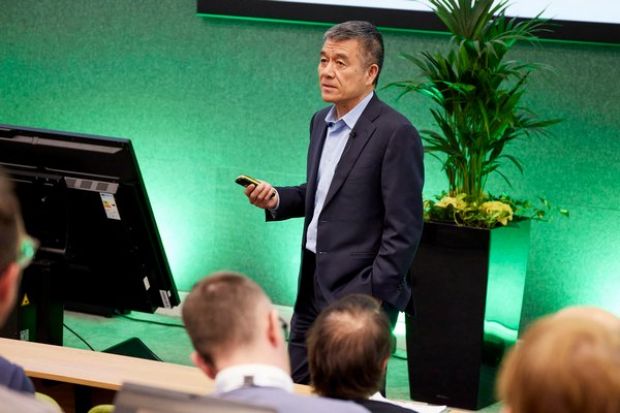 Wei Li, vice-president and general manager of artificial intelligence and analytics at Intel, speaking at Digital Universities UK 2023