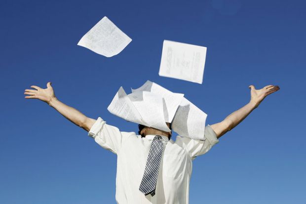 Man hit in face by paperwork Man hit in face by paperwork