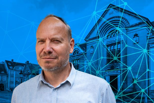 Morten Axel Pedersen, with the University of Copenhagen and an overlaid framework in the background. Morten Axel Pedersen, with the University of Copenhagen and an overlaid framework in the background.