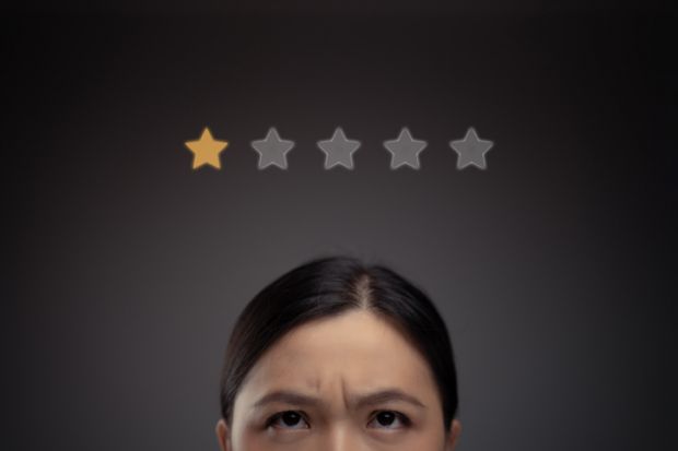 A woman receives a one-star rating