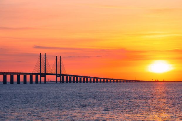 The Oresund bridge between Sweden and Denmark illustrating universities’ ability to build bridges