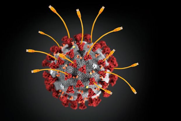 Coronavirus with cables