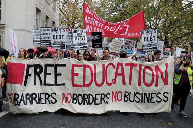 London students protest tuition fees