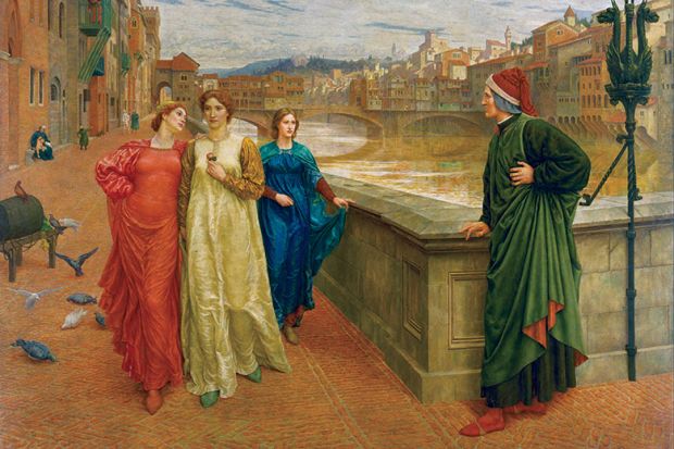 Henry Holiday’s 1883 painting Dante and Beatrice 