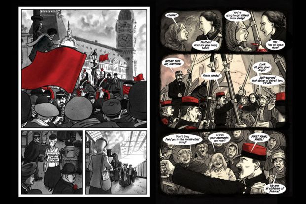 Page from The Red Virgin and the Vision of Utopia, by Mary M. Talbot and Brian Talbot Page from The Red Virgin and the Vision of Utopia, by Mary M. Talbot and Brian Talbot