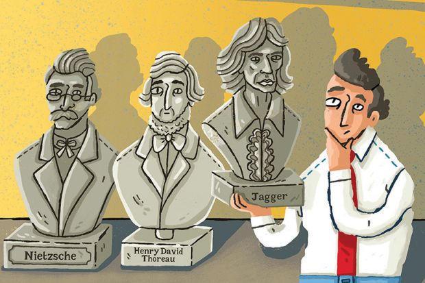 Illustration: Nietszche, Thoreau and Jagger