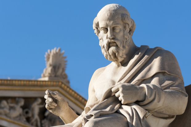 A statue of Plato in Athens 