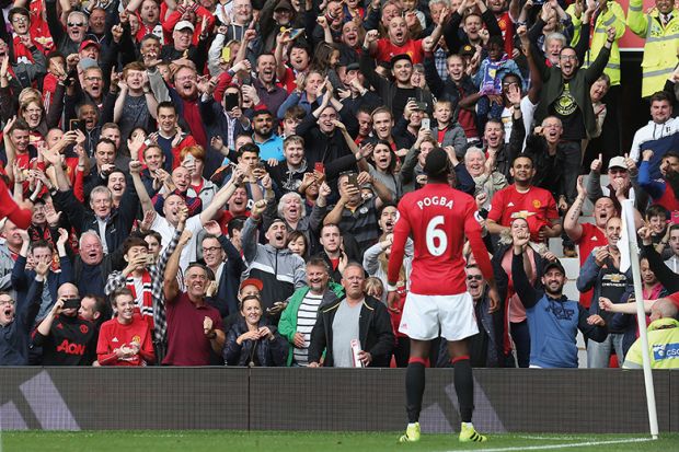 Pogba faces football fans