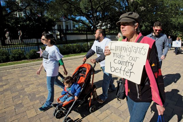 Pro-immigrant demonstrators