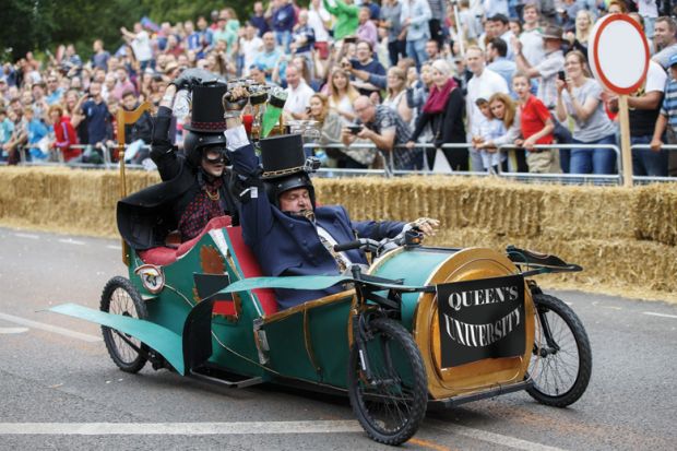 Queen's University takes part in Red Bull Soapbox Race, London