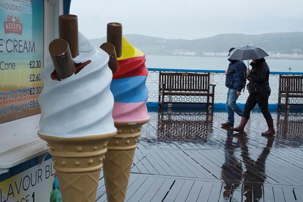 ice cream in the rain
