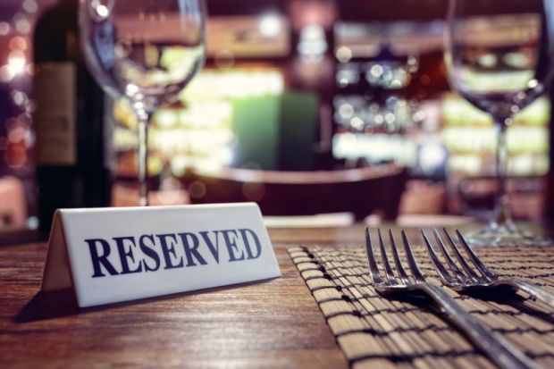 reserved table