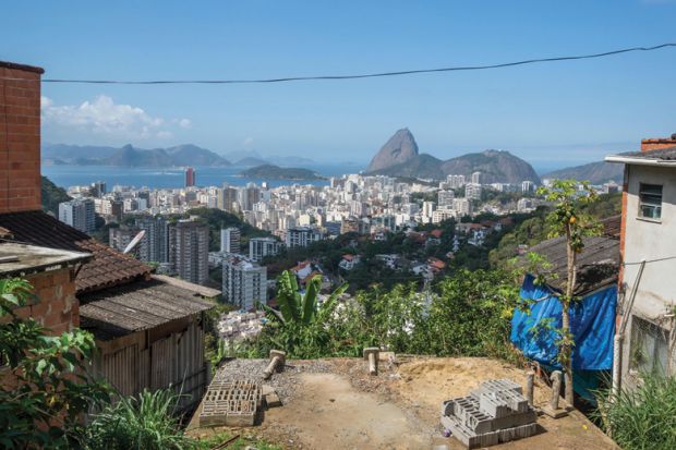 Rio de Janeiro viewed from Vila Pereira da Silva favela, Brazil
